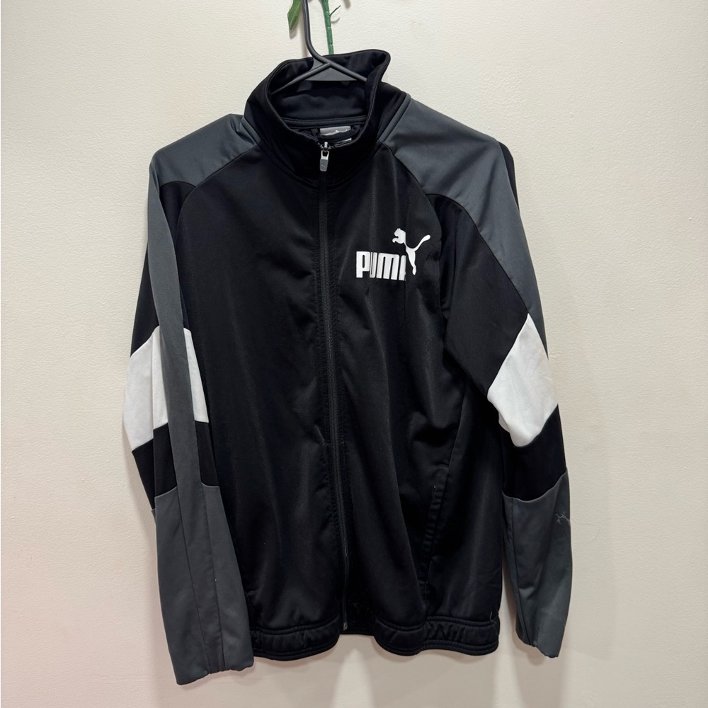 Puma Black and White Zip-Up Jacket